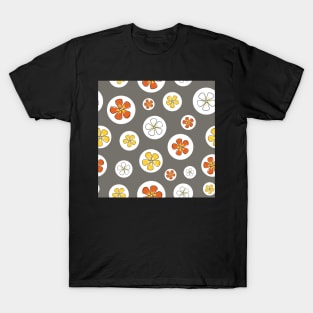 Hibiscus Flowers in the spotlight on gray background T-Shirt